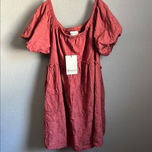 &merci Textured Pink Dress